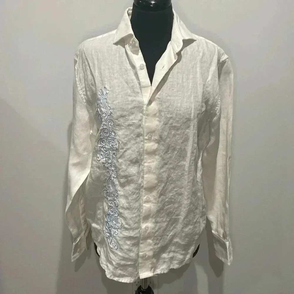 Bahia Sol | Long Sleeve Linen  Shirt